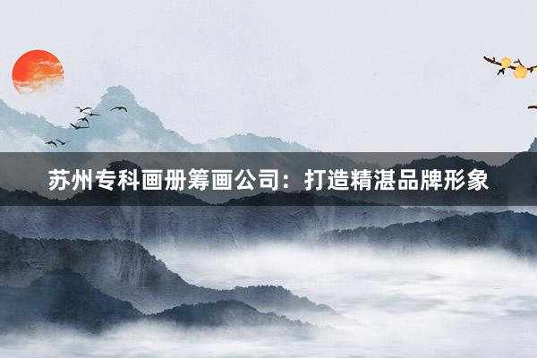 苏州专科画册筹画公司：打造精湛品牌形象